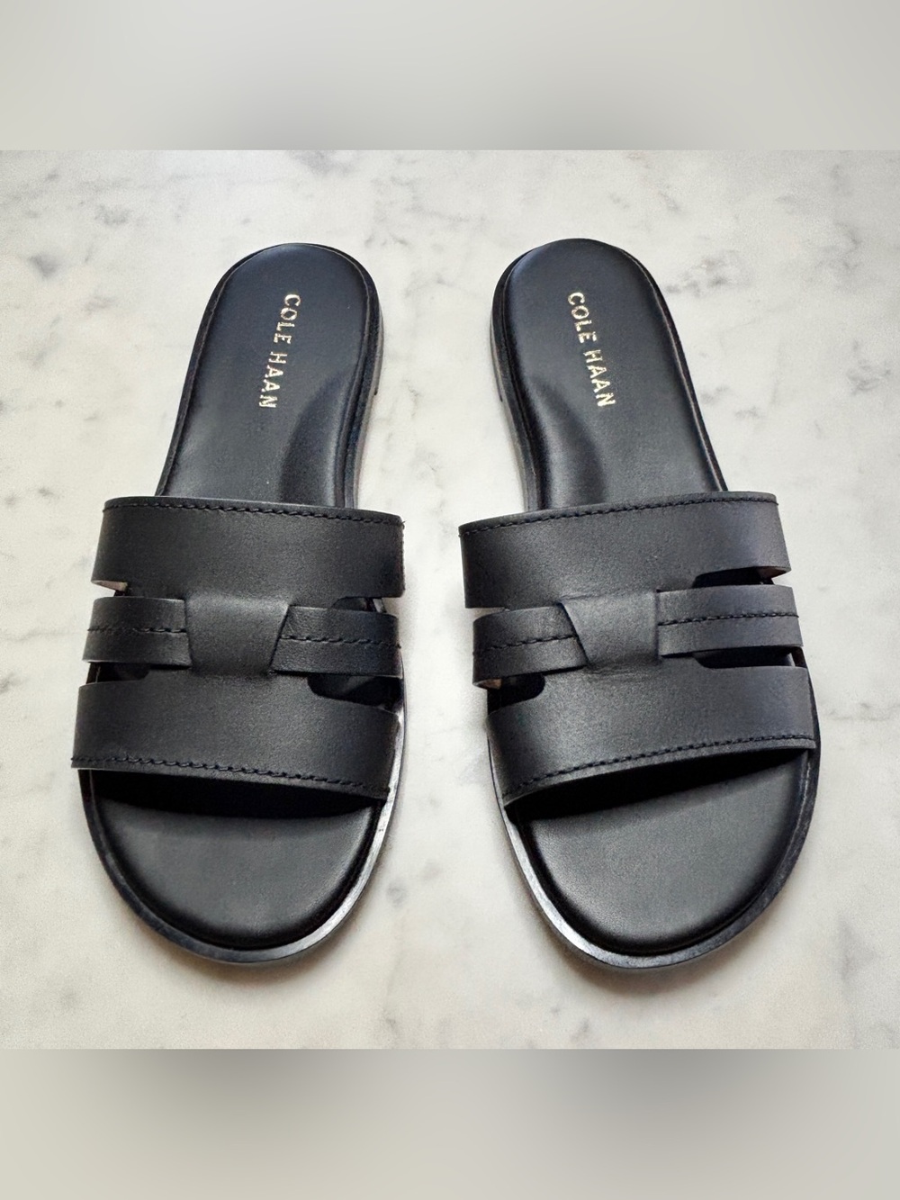 Cole Haan Women's Flynn Slotted Slide Black 6